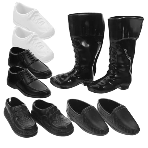 LRXIYODE 25 Paare Puppenverkleidungsschuhe Dollhouse Decor Mini-Schuhverzierung Puppenhaus Miniaturzubehör Puppe Schuhe Puppenzubehör Puppe dekorative Schuhe Plastik Schwarz LRXIYODE 25 Paare Puppenverkleidungsschuhe Dollhouse Decor Mini-Schuhverzierung Puppenhaus Miniaturzubehör Puppe Schuhe Puppenzubehör Puppe dekorative Schuhe Plastik Schwarz von LRXIYODE