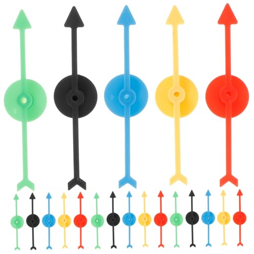 LRXIYODE 25 Stück Teiliges Bunter Kunststoff Spielpfeile für Brettspiele DIY Drehbare Spielpfeile Spiele Zubehör für Klassenzimmer und Party Leicht Vielseitig Einsetzbar als Spielzeiger von LRXIYODE
