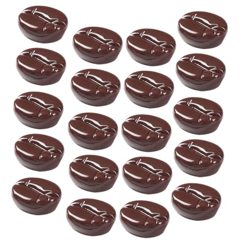 LRXIYODE 25 Stück Teiliges Resin Kaffeebohnen Realistische Künstliche Deko für Restaurant und Bar Stabile Leichte Nachbildung Kreative DIY Requisiten mit Natürlicher Textur von LRXIYODE