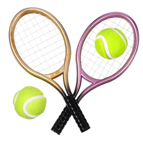 LRXIYODE 2Sätze Tennis von Mini Tennisschlägern und Bällen für Mini Hausdekoration Zufällige Farben Kreative Spielwelten LRXIYODE 2Sätze Tennis von Mini Tennisschlägern und Bällen für Mini Hausdekoration Zufällige Farben Kreative Spielwelten von LRXIYODE
