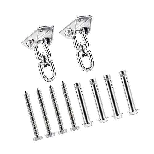 LRXIYODE 2stücke Edelstahl Rotations-hängesessel-Haken Mit Schrauben Und Betonankern Für Hängematten Schaukeln Gymnastikringe Und Mehr von LRXIYODE