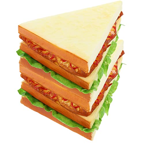 LRXIYODE 2Stücke Künstliches Sandwich Modell Realistisches Lebensmittelmodell für Szenenfotografie und Deko Hochwertiges PU Material Dekompressionsspielzeug für Küchen LRXIYODE 2Stücke Künstliches Sandwich Modell Realistisches Lebensmittelmodell für Szenenfotografie und Deko Hochwertiges PU Material Dekompressionsspielzeug für Küchen von LRXIYODE