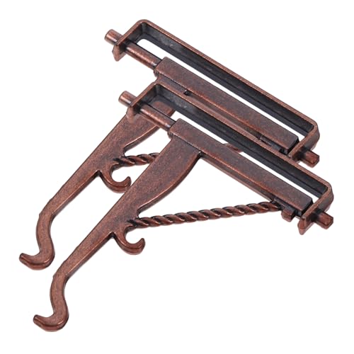 LRXIYODE 2stücke Miniatur Haken Vintage Kupferfarbene Wandhaken Für Puppenhaus Dekoration Robuste Accessoires Für Spielzeughäuser Für Wohn Und Gartenräume von LRXIYODE