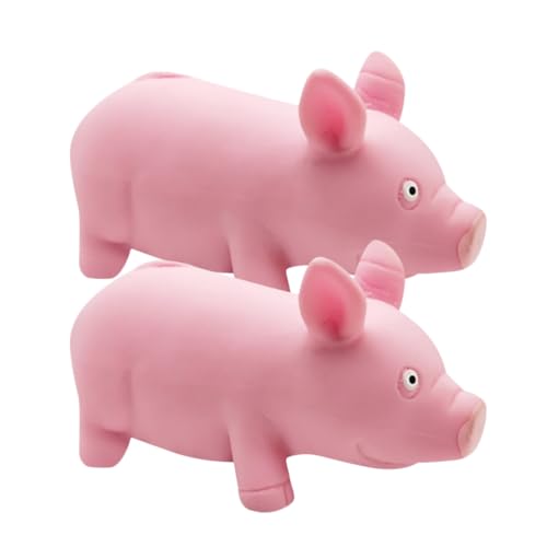 LRXIYODE 2Stücke Quetschspielzeug Schweineform Dehnbares und Niedliches Entspannungsspielzeug Stressabbau und Schreibtischdekoration für Büro und Zuhause von LRXIYODE