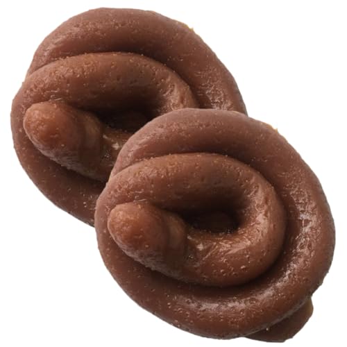LRXIYODE 2Stücke Realistische Gefälschte Kuhkot Streichspielzeug Lustiges Fake Poop für Halloween und Scherzartikel Ekelhaftes für Kreative Streiche und Überraschungen von LRXIYODE