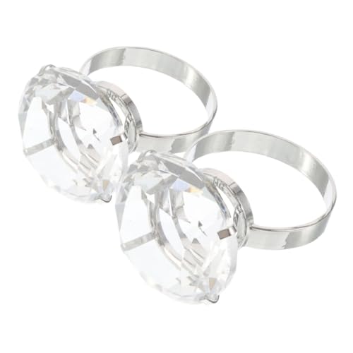 LRXIYODE 2pcs Hochzeit Strassringe Frauen Große Nachahmung Kristallringe Gefälschte Verlobungsringe Hochzeitsrequisiten Für Hochzeitsbrautschmuckzubehör Accessoires LRXIYODE 2pcs Hochzeit Strassringe Frauen Große Nachahmung Kristallringe Gefälschte Verlobungsringe Hochzeitsrequisiten Für Hochzeitsbrautschmuckzubehör Accessoires von LRXIYODE