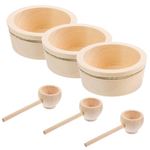 LRXIYODE 3 Sätze für kindergeschenke spielzeugküche Dollhouse playmobile Winziges Hausdekor Mini-Gerichte Miniaturschalen Miniatur-Schüssel Holz LRXIYODE 3 Sätze für kindergeschenke spielzeugküche Dollhouse playmobile Winziges Hausdekor Mini-Gerichte Miniaturschalen Miniatur-Schüssel Holz von LRXIYODE