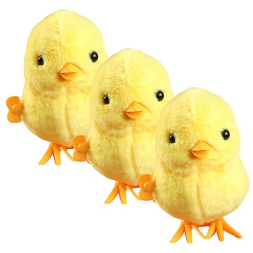LRXIYODE 3 Stück Aufziehspielzeug Kleine Springende Küken Plüschspielzeug Leichtes Partyspielzeug LRXIYODE 3 Stück Aufziehspielzeug Kleine Springende Küken Plüschspielzeug Leichtes Partyspielzeug von LRXIYODE