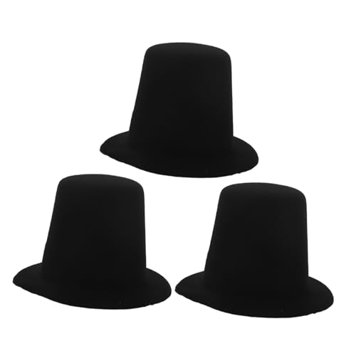 LRXIYODE 3 Stück Mini DIY Puppen Hüte Schwarze Miniatur Top Hats für Puppen Kostüm Leicht und Kompakt für Bastelprojekte und Doll Cosplay Accessoires LRXIYODE 3 Stück Mini DIY Puppen Hüte Schwarze Miniatur Top Hats für Puppen Kostüm Leicht und Kompakt für Bastelprojekte und Doll Cosplay Accessoires von LRXIYODE