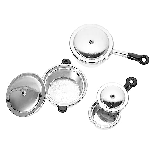 LRXIYODE 3 Stück Miniatur-Küchengeschirr Minipfanne Mini-Küchengeschirr Mini- für kinderspielzeug Mini-Dekoration Miniaturtöpfe Legierung Silver LRXIYODE 3 Stück Miniatur-Küchengeschirr Minipfanne Mini-Küchengeschirr Mini- für kinderspielzeug Mini-Dekoration Miniaturtöpfe Legierung Silver von LRXIYODE