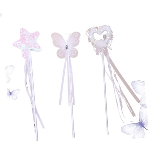 LRXIYODE 3 Stück Party Zauberstab Fairy Wand Kinderkleider Toys for mitgebsel Kindergeburtstag kinderknallzeug Mädchen Dekorationen Reize Pentagramm-Zauberstab Feenstab Weiß LRXIYODE 3 Stück Party Zauberstab Fairy Wand Kinderkleider Toys for mitgebsel Kindergeburtstag kinderknallzeug Mädchen Dekorationen Reize Pentagramm-Zauberstab Feenstab Weiß von LRXIYODE
