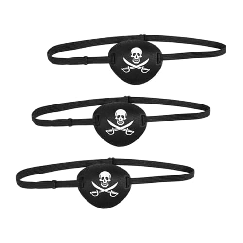 LRXIYODE 3 Stück Piraten Augenklappen Elastische Augenmasken für Karneval Halloween und Piratenkostüme und Leicht für Cosplay und Partys LRXIYODE 3 Stück Piraten Augenklappen Elastische Augenmasken für Karneval Halloween und Piratenkostüme und Leicht für Cosplay und Partys von LRXIYODE