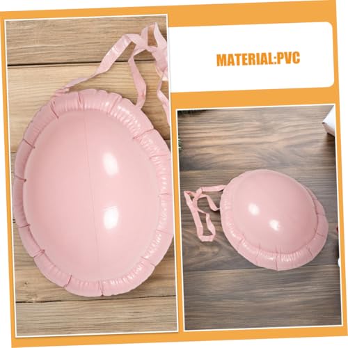 LRXIYODE 3 Stück Teiliges Aufblasbares Weihnachtsmann Bauch Kostüm Prop mit Nackenriemen Realistischer Fake Bauch für Cosplay Karneval Halloween und Weihnachtsfeier Langlebig und Vielseitig von LRXIYODE