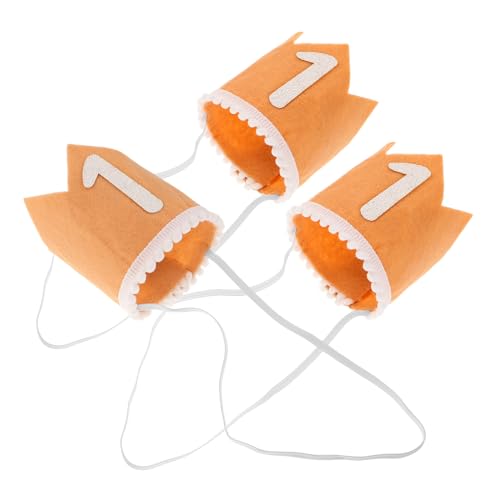 LRXIYODE 3 Stück Teiliges Geburtstagskrone aus Vliesstoff Leichte und Bunte Geburtstagshut für Geburtstag Mädchen und Jungen Kreative und Bequeme Kopfbedeckung für Fotoshootings und von LRXIYODE