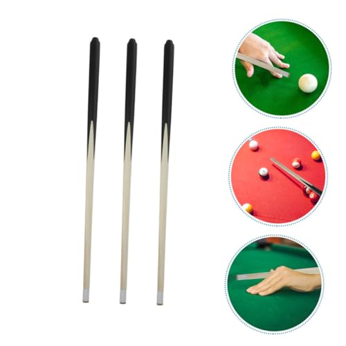 LRXIYODE 3 Stück Teiliges Mini Billard Queue aus Langlebigem Hartholz Kurz und Leicht Verschleißfest für Anfänger für Pool tischspiele und Training von LRXIYODE