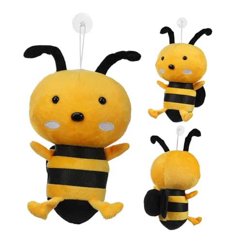 LRXIYODE 3 Stück Teiliges Plüsch Bienen Kuscheliges Stofftier Kissen Weiches Hautfreundliches Material für Familie von LRXIYODE