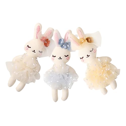 LRXIYODE 3 Stück Teiliges Plüsch Kaninchen Weiche Stofftiere Gelb und Graublau als zu Ostern für Dekoration für Zuhause von LRXIYODE