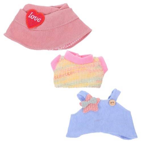 LRXIYODE 3 Stück Teiliges Puppenkleidung Set für Puppe mit Süßem Herz-Bucket-Hut T-Shirt und Sommerlichen Latzhosen Weiches Material Einfach Anzuziehen für Puppenkleidung und Rollenspiele LRXIYODE 3 Stück Teiliges Puppenkleidung Set für Puppe mit Süßem Herz-Bucket-Hut T-Shirt und Sommerlichen Latzhosen Weiches Material Einfach Anzuziehen für Puppenkleidung und Rollenspiele von LRXIYODE