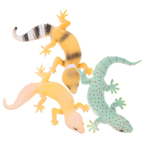 LRXIYODE 3 Stück Teiliges Reptilienmodell Realistischen Gecko Figuren Bruchsicher Glatte Oberfläche Pädagogisches Tier von Kreativität und Kognitiver Entwicklung LRXIYODE 3 Stück Teiliges Reptilienmodell Realistischen Gecko Figuren Bruchsicher Glatte Oberfläche Pädagogisches Tier von Kreativität und Kognitiver Entwicklung von LRXIYODE