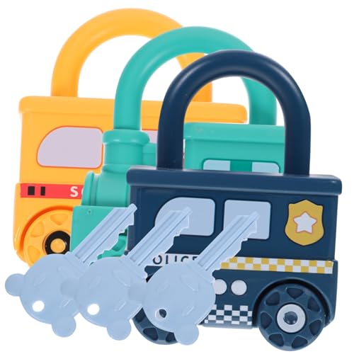 LRXIYODE 3 Stück Teiliges Schloss und Schlüsselspielzeug für Kleinkinder Jahre Pädagogisch Fördernd Feinmotorik und Matching Sicheres Langlebiges Lernspielzeug für Farblich Zufällige Farbe LRXIYODE 3 Stück Teiliges Schloss und Schlüsselspielzeug für Kleinkinder Jahre Pädagogisch Fördernd Feinmotorik und Matching Sicheres Langlebiges Lernspielzeug für Farblich Zufällige Farbe von LRXIYODE