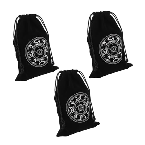 LRXIYODE 3 Stück Teiliges Schwarzes Tarot Aufbewahrungsbeutel mit Kordelzug Langlebige Tarotkarten und Orakelkarten Hüllen Tragbare Magische Kartenbeutel für Zuhause und Unterwegs LRXIYODE 3 Stück Teiliges Schwarzes Tarot Aufbewahrungsbeutel mit Kordelzug Langlebige Tarotkarten und Orakelkarten Hüllen Tragbare Magische Kartenbeutel für Zuhause und Unterwegs von LRXIYODE