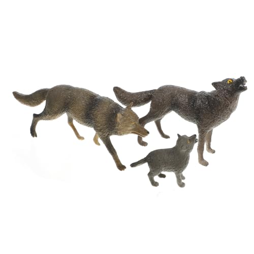 LRXIYODE 3 Stück Teiliges Wolf Modell aus Kunststoff Realistische Wildtier Figur Detailreiche Tierdeko für Wohnzimmer Kinderzimmer Büro Pädagogisches und Sammlerstück LRXIYODE 3 Stück Teiliges Wolf Modell aus Kunststoff Realistische Wildtier Figur Detailreiche Tierdeko für Wohnzimmer Kinderzimmer Büro Pädagogisches und Sammlerstück von LRXIYODE