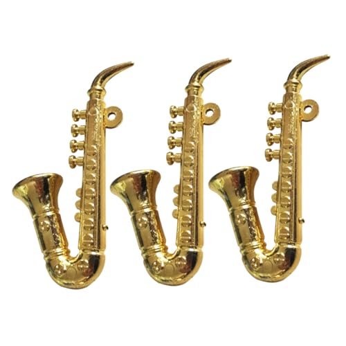 LRXIYODE 3 Stücke Teiliges Mini Saxophon Puppenhaus Dekoration Musikinstrument für Schlafzimmer Realistisch Leichte Kunststoffmaterialien LRXIYODE 3 Stücke Teiliges Mini Saxophon Puppenhaus Dekoration Musikinstrument für Schlafzimmer Realistisch Leichte Kunststoffmaterialien von LRXIYODE