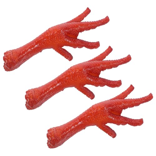 LRXIYODE 3 Stücke Teiliges Realistische Fake Chicken Feet Deko Vielseitiges Küchen Event-Accessoire Langlebiges Simuliertes Hähnchenfuß Modell für Restaurant Heimdekoration von LRXIYODE