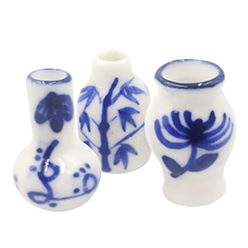 LRXIYODE 3 Teiliges Simulations Teeservice Wohnaccessoires Vase Retro Vintage Heimdekor Mini Ornamente Zum Basteln Miniatur Puppendekor Keramik Blau LRXIYODE 3 Teiliges Simulations Teeservice Wohnaccessoires Vase Retro Vintage Heimdekor Mini Ornamente Zum Basteln Miniatur Puppendekor Keramik Blau von LRXIYODE