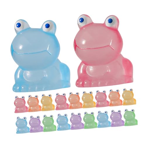 LRXIYODE 30 Stück Mikro-Landschaftsfrosch kindergeschenk Cake pops deko Ente Frosch-Kuchenaufsatz puppenhaus zubehör Tierfigur Mini-Frosch-Ornamente Harz von LRXIYODE