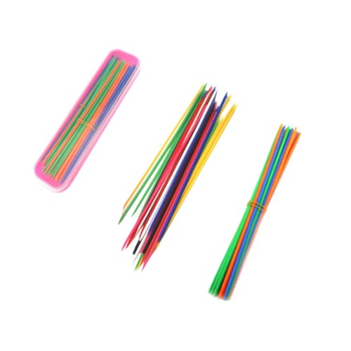 LRXIYODE 30 Stück Teiliges Farbiges Lernspielzeug Pickup Sticks aus Umweltfreundlichem PP Glatte Oberfläche Interaktives Eltern Junge Mädchen Spiel und Geschicklichkeit für Erwachsene von LRXIYODE