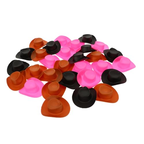 LRXIYODE 30 Stück Teiliges Mini Cowboy Hüte aus Robustem Abs Kleine Dekorationshüte für DIY Bastelprojekte Puppenhaus Zubehör Haaraccessoires und Partydeko in Schwarz und Braun LRXIYODE 30 Stück Teiliges Mini Cowboy Hüte aus Robustem Abs Kleine Dekorationshüte für DIY Bastelprojekte Puppenhaus Zubehör Haaraccessoires und Partydeko in Schwarz und Braun von LRXIYODE