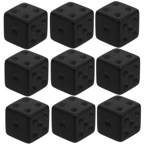 LRXIYODE 30 Stück Teiliges Schwarzes Acryl Würfelset Frosted Spielwürfel mit Glatter Oberfläche für Brettspiele Partyspiele und RPG Rechteckige Kanten Langlebige Mehrseitige Würfel für von LRXIYODE