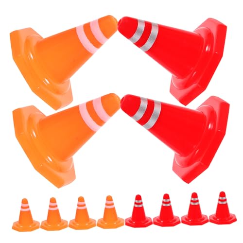 LRXIYODE 30 Stück Verkehrshütchen Rot und Orange für Modellbau DIY Sandtisch Szenen und Spielzeugautos Fördert Kreativität und Motorische Fähigkeiten LRXIYODE 30 Stück Verkehrshütchen Rot und Orange für Modellbau DIY Sandtisch Szenen und Spielzeugautos Fördert Kreativität und Motorische Fähigkeiten von LRXIYODE