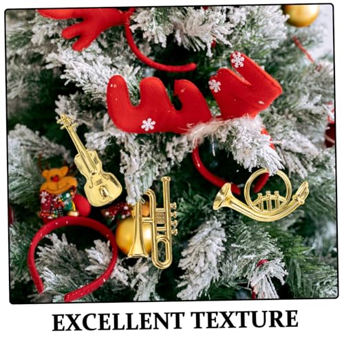 LRXIYODE 35 Stück Teiliges Miniatur-musikinstrumente Set aus Kunststoff Detailreiche Mini-Ornamente für Puppenhaus Kinderfreundliches Kreative Musikdekoration für Weihnachten und Kreative von LRXIYODE