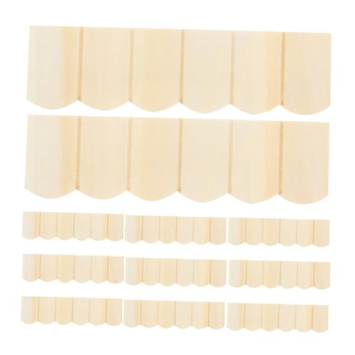 LRXIYODE 36 Stück Dollhaus Holzfliesen Möbel Deko Mini-dachziegel Mini-fliesengebäudemodell Puppenhaus-Ornamente Puppenhauszubehör Miniatur-weihnachtsszenen-Requisiten Hölzern Beige von LRXIYODE