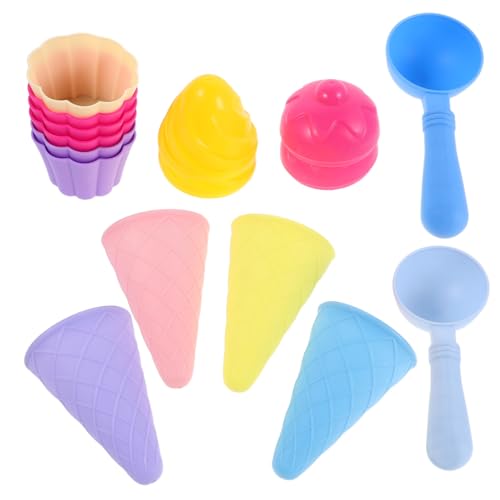 LRXIYODE 3Er-Set EIS für Eistüten Eiscreme-Sandspielzeug Sandspielzeug zum am Meer Sand-Eistüten Kugel Eiswaffel von LRXIYODE