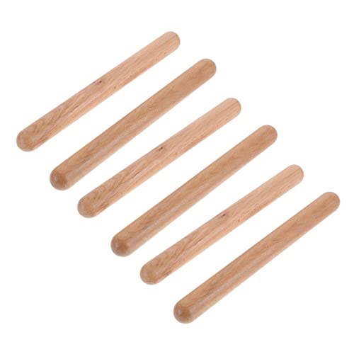 LRXIYODE 3Paare Hartholz Claves Rhythmus Sticks für Musikinstrument für Anfänger Perfektes zur des Musikalischen Talents von LRXIYODE