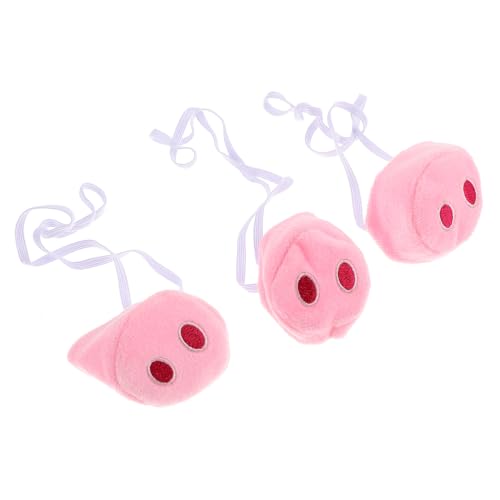 LRXIYODE 3stücke Plüschige Schweinenase Kostümzubehör Für Tier-themenpartys Und Cosplay Bequem Und Leicht Für Karneval Halloween Und Frühlingsfeste von LRXIYODE