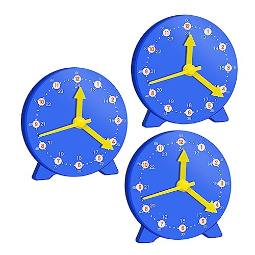 LRXIYODE 3Stücke Teiliges Uhrzeit Lernspielzeug für Pädagogisches Modell zur Zeitwahrnehmung und Uhr Abnehmbare Zeiger für Schulunterricht LRXIYODE 3Stücke Teiliges Uhrzeit Lernspielzeug für Pädagogisches Modell zur Zeitwahrnehmung und Uhr Abnehmbare Zeiger für Schulunterricht von LRXIYODE