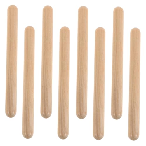 LRXIYODE 4 Paare Holz Rhythmusstäbe Percussion Instrument Orff Musikspielzeug für Vorschule Musikunterricht Frühe Spielerisch Musikalisch von LRXIYODE