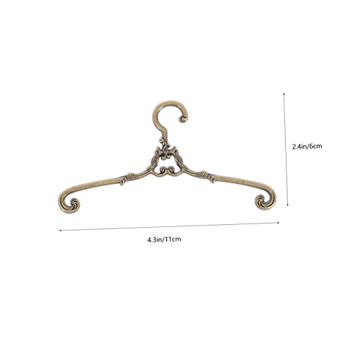 LRXIYODE 4 STÜCKE Teiliges Puppenkleiderbügel Metallhaken Mini Puppen Kleiderbügel für Dollhouse Zubehör Praktische Aufbewahrung und Übersichtliche Präsentation von Puppenkleidung von LRXIYODE