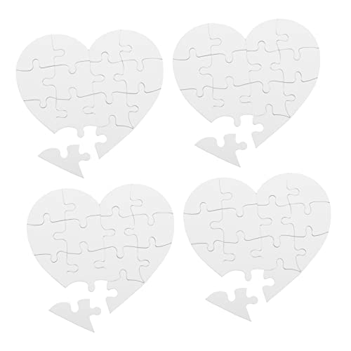 LRXIYODE 4 Sätze Blanko Puzzle für Teiliges DIY Bastelset zum Malen und Gestalten von Herz Puzzles für Kreative Köpfe für Junge Künstler LRXIYODE 4 Sätze Blanko Puzzle für Teiliges DIY Bastelset zum Malen und Gestalten von Herz Puzzles für Kreative Köpfe für Junge Künstler von LRXIYODE