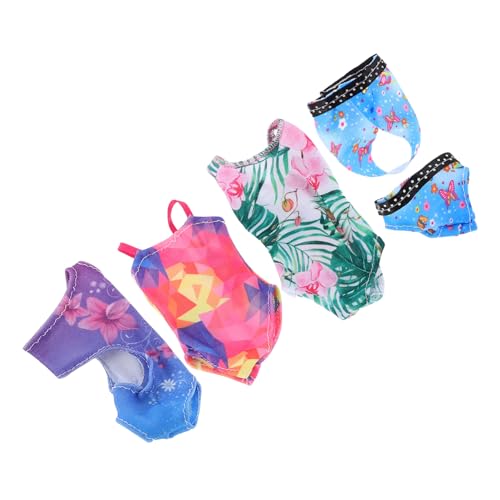LRXIYODE 4 Sätze Puppen Badeanzug für Puppen Modische Badebekleidung mit Einzigartigen Mustern Passgenaue Sommerkleidung Vielseitige Schwimmanzüge für Kreatives von LRXIYODE