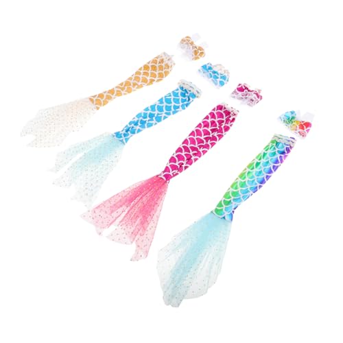 LRXIYODE 4 Sätze Puppen Kleidungsset Teiliges Meerjungfrau Kostüm für Puppen Bunte Outfits Gelb und Blau Fördert Kreativität und Motorische Fähigkeiten von LRXIYODE