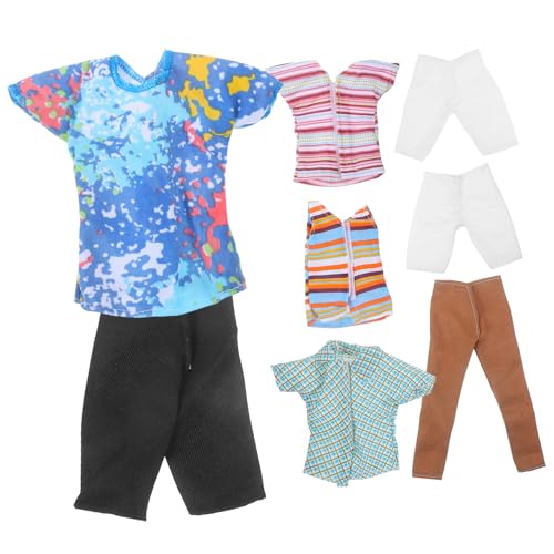 LRXIYODE 4 Sätze Teiliges Miniatur Puppenkleider für Jungen Zarte Sommerkleidung Passgenaue Ersatzoutfits für Prinz Puppen Farbenfrohe Puppenkleidung für Kreative Spielwelten LRXIYODE 4 Sätze Teiliges Miniatur Puppenkleider für Jungen Zarte Sommerkleidung Passgenaue Ersatzoutfits für Prinz Puppen Farbenfrohe Puppenkleidung für Kreative Spielwelten von LRXIYODE
