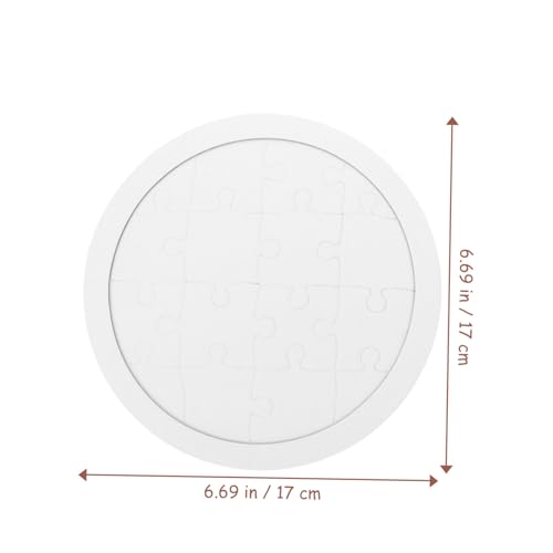 LRXIYODE 4 Sätze Teiliges Rundes DIY Puzzle aus Blanko Papierboard zum Selbstgestalten und Bemalen für Fördert Kreativität Hand Auge koordination und Logisches Denken als Bastel von LRXIYODE