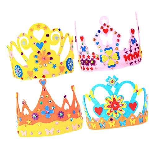 LRXIYODE 4 Sätze handgefertigte Krone Kinderkrone Partyhüte für Geburtstagskinder kinderparty mitgebsel babyshowergeschenk Materialien für Kronenhüte für DIY Vlieskrone Nicht gewebt LRXIYODE 4 Sätze handgefertigte Krone Kinderkrone Partyhüte für Geburtstagskinder kinderparty mitgebsel babyshowergeschenk Materialien für Kronenhüte für DIY Vlieskrone Nicht gewebt von LRXIYODE