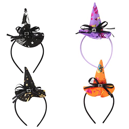 LRXIYODE 4 Stück Halloween Hexen Haarreifen Teiliges Modische Kopfbedeckung für Frauen und Leichtes Bequemes Kostümzubehör für Party Maske Bühnenauftritt für Halloween Familienfest LRXIYODE 4 Stück Halloween Hexen Haarreifen Teiliges Modische Kopfbedeckung für Frauen und Leichtes Bequemes Kostümzubehör für Party Maske Bühnenauftritt für Halloween Familienfest von LRXIYODE