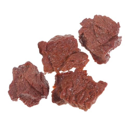 LRXIYODE 4 Stück Hochrealistisches Teiliges Steakmodell aus Künstliches Rindfleisch Deko Leichtes Langlebiges Food Prop für Fotografie Küchendekoration und Schaufensterdisplay von LRXIYODE
